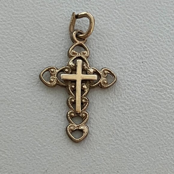 Vintage 14k Gold Fill Cross Pendant - Picture 1 of 6